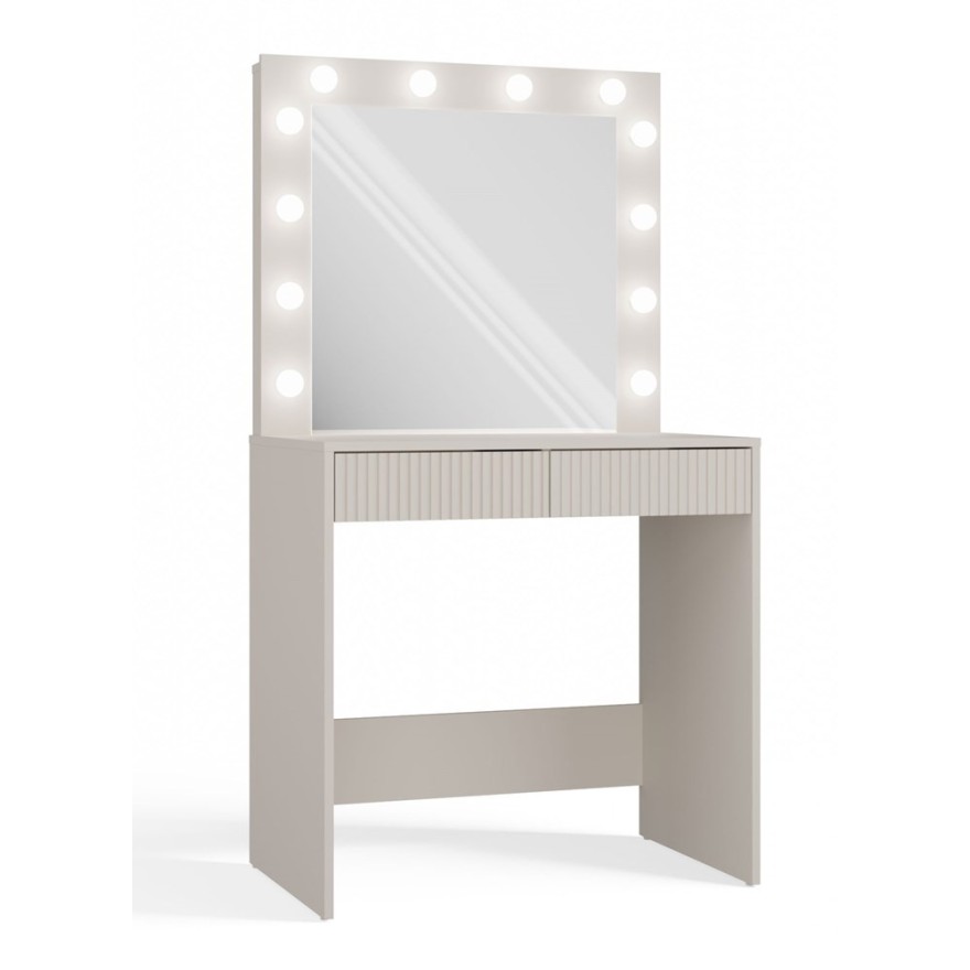 Schminktisch CASSIE II mit Spiegel und LED-Beleuchtung