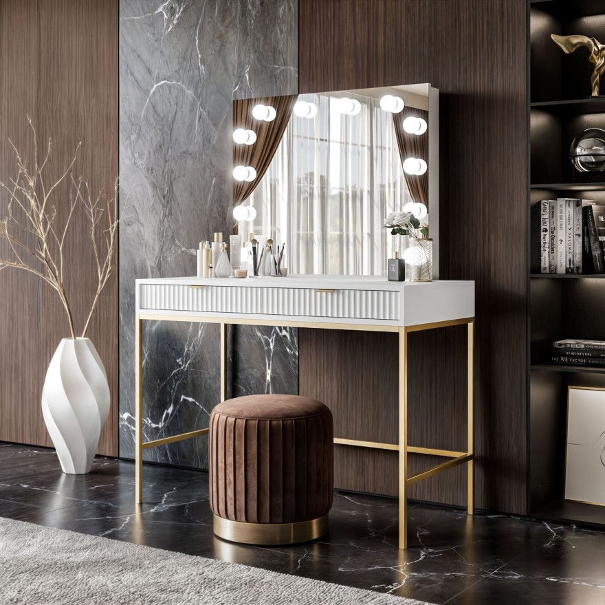 Schminktisch mit Spiegel CORTADO ELITE GOLD