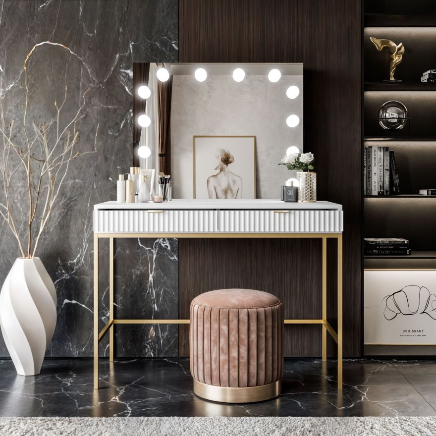 Schminktisch mit Spiegel CORTADO ELITE GOLD