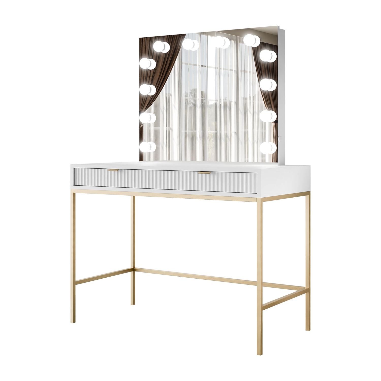 Schminktisch mit Spiegel CORTADO ELITE GOLD