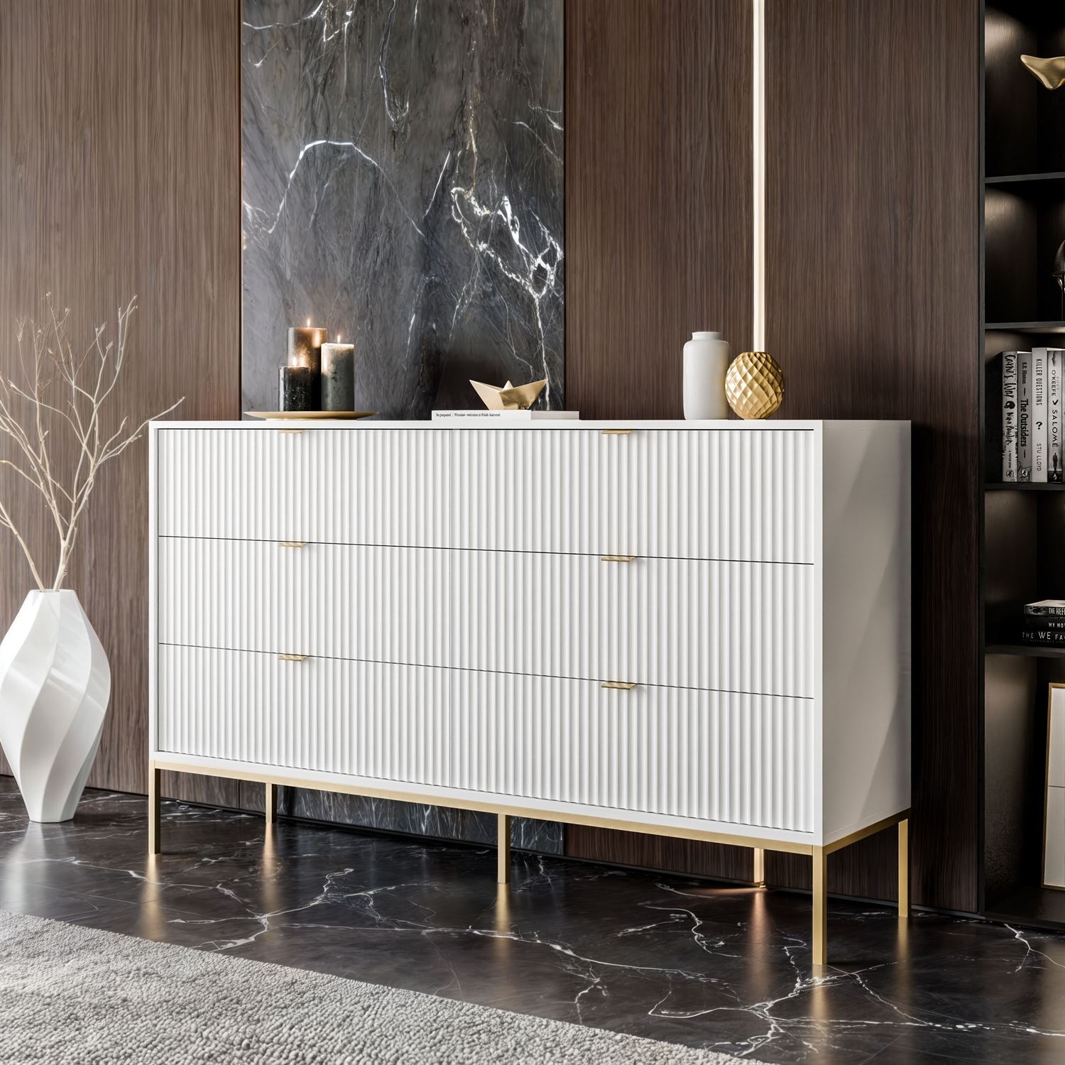 Kommode mit Schubladen CORTADO GOLD KS154