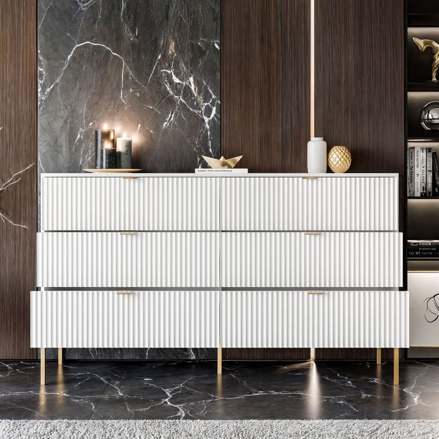 Kommode mit Schubladen CORTADO GOLD KS154