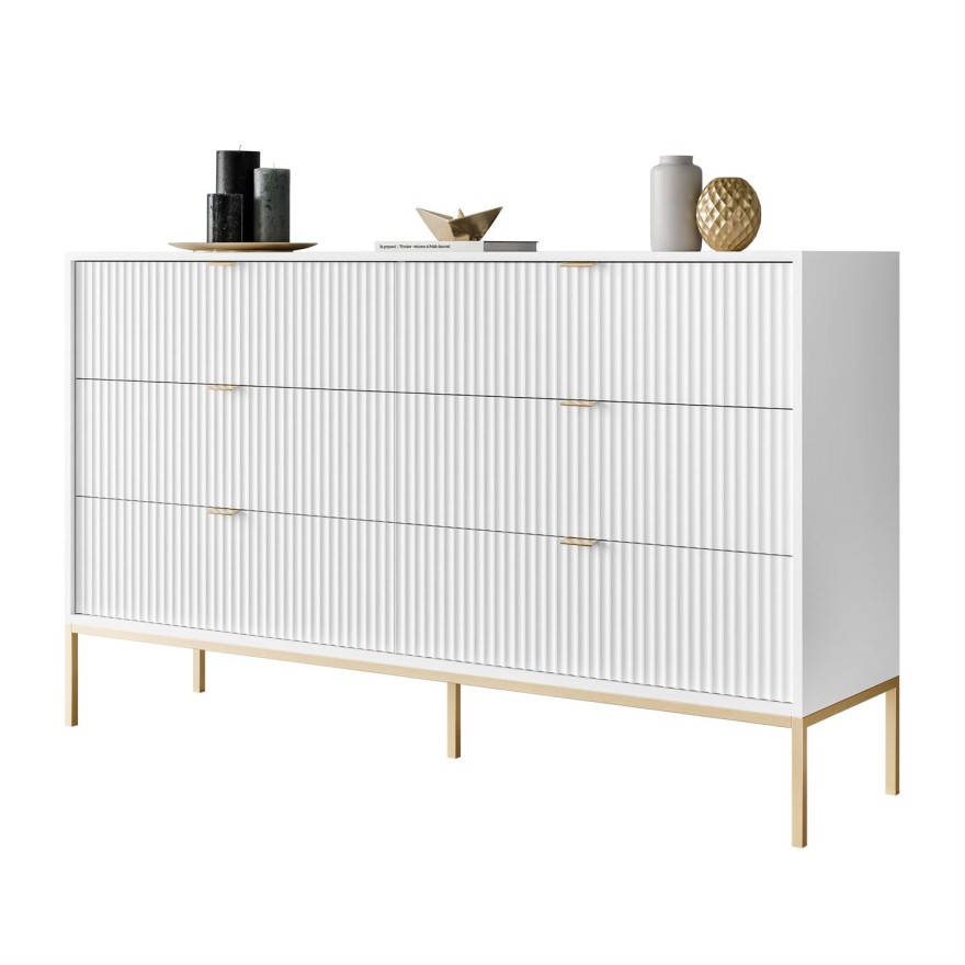 Kommode mit Schubladen CORTADO GOLD KS154