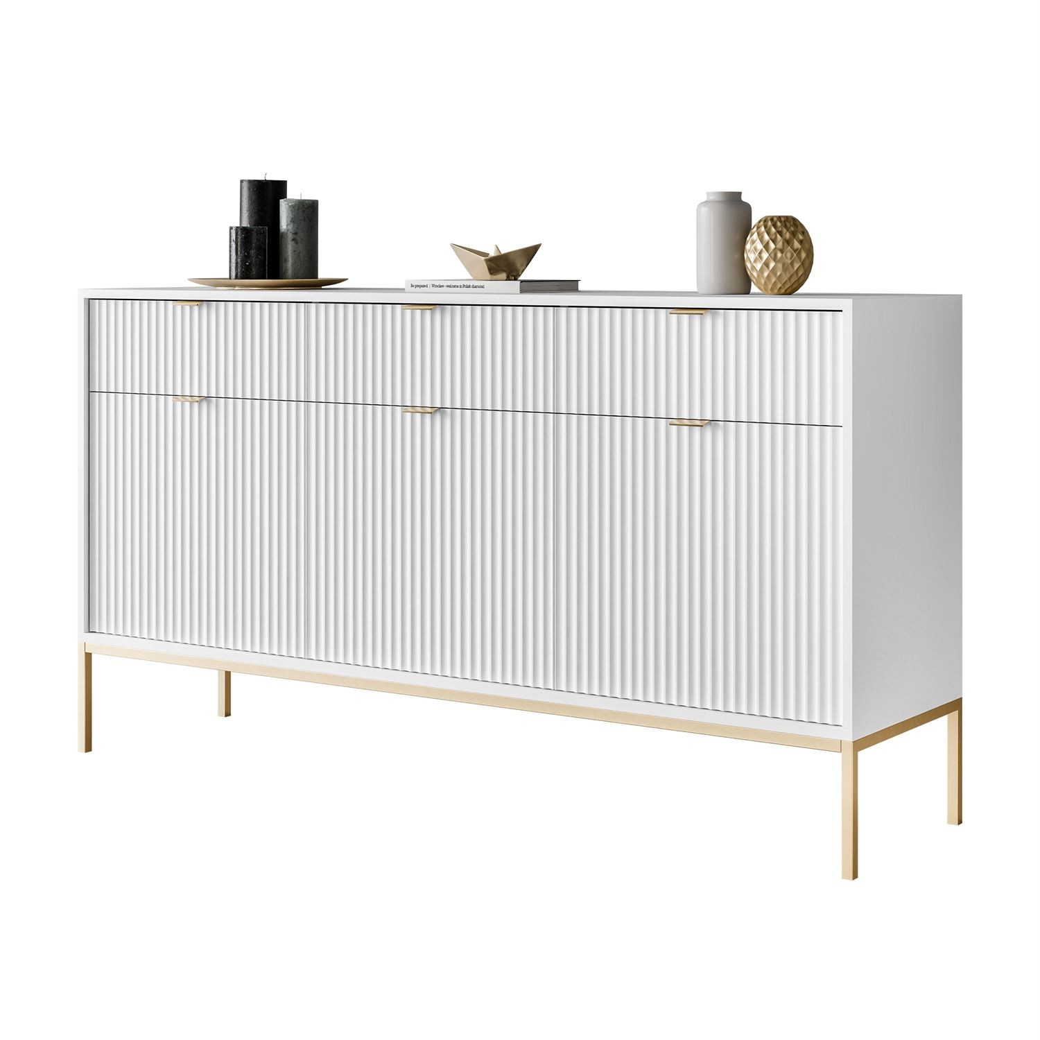 CORTADO GOLD Kommode KSZ154 mit 154 cm Schubladen