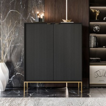 CORTADO GOLD Hochkommode K104 zweitürig