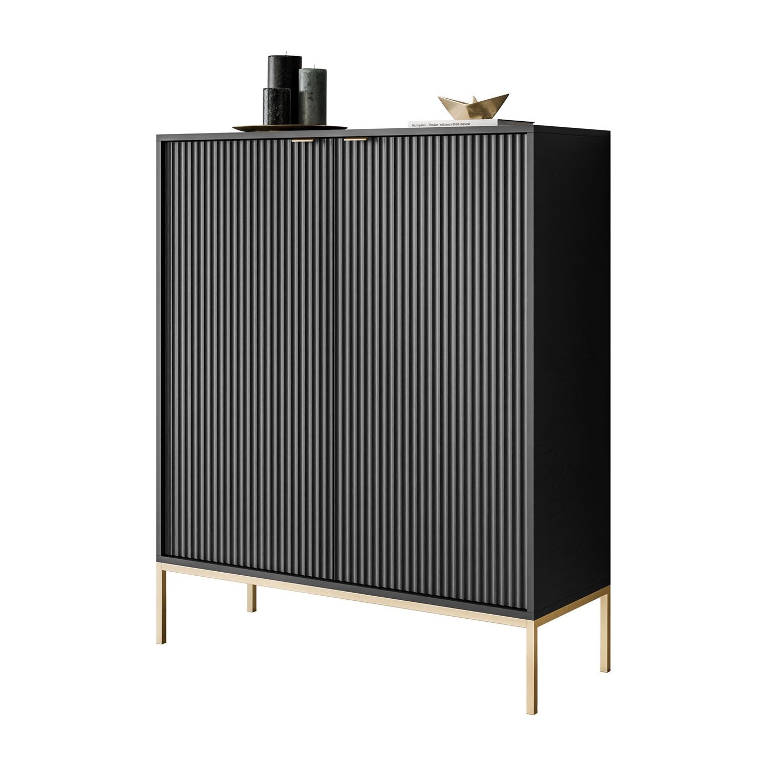 CORTADO GOLD Hochkommode K104 zweitürig