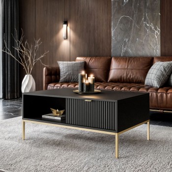 CORTADO GOLD Couchtisch L-104 mit Schublade