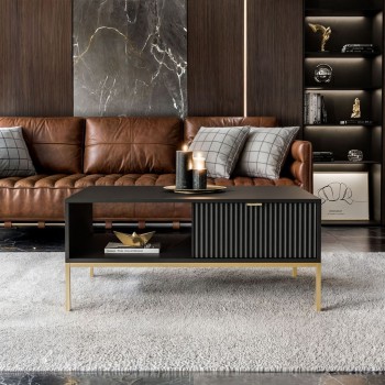 CORTADO GOLD Couchtisch L-104 mit Schublade