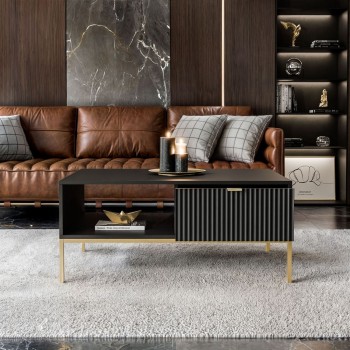 CORTADO GOLD Couchtisch L-104 mit Schublade