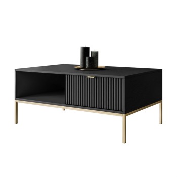 CORTADO GOLD Couchtisch L-104 mit Schublade