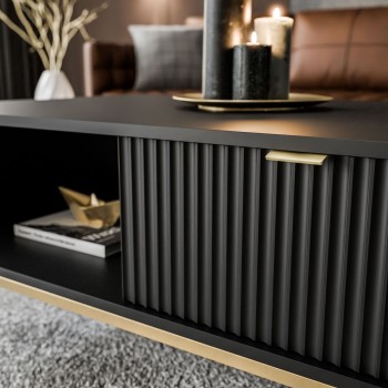 CORTADO GOLD Couchtisch L-104 mit Schublade