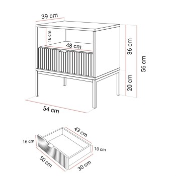 CORTADO S54-Nachttisch