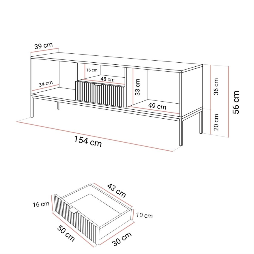 TV Schrank CORTADO RTV154