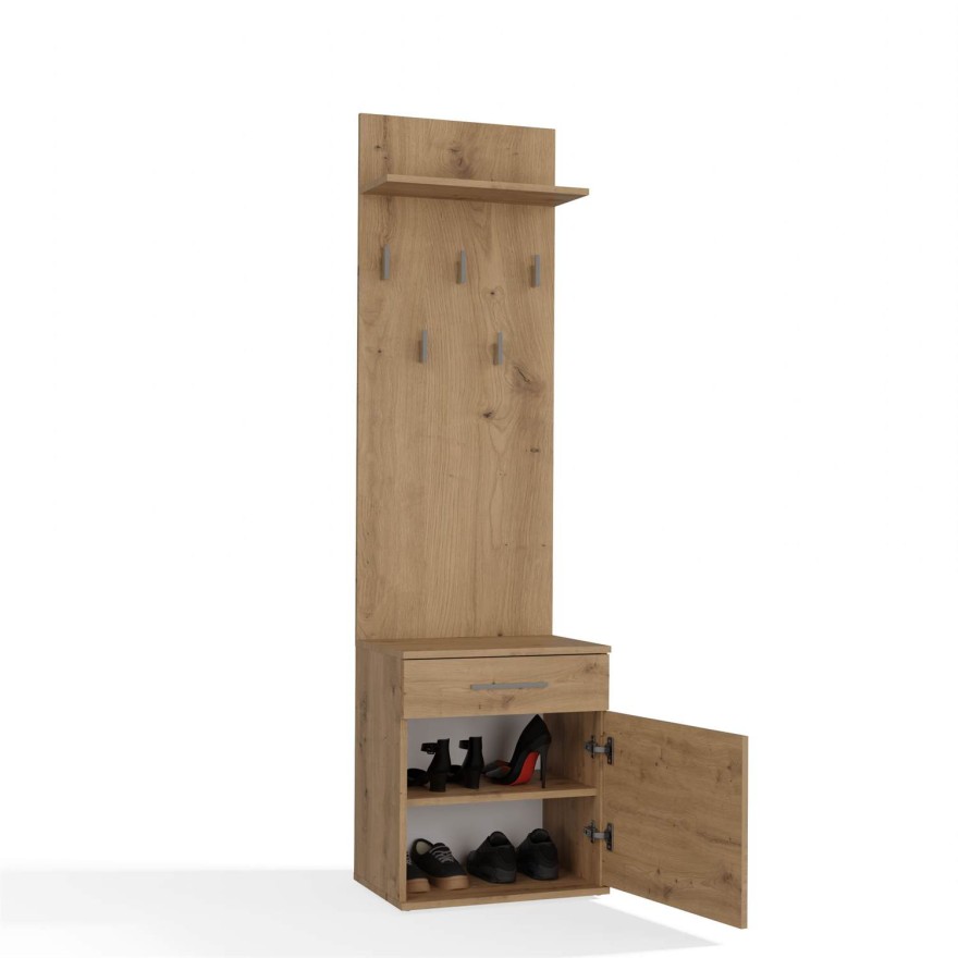 Schuhschrank DEMO mit Kleiderhaken