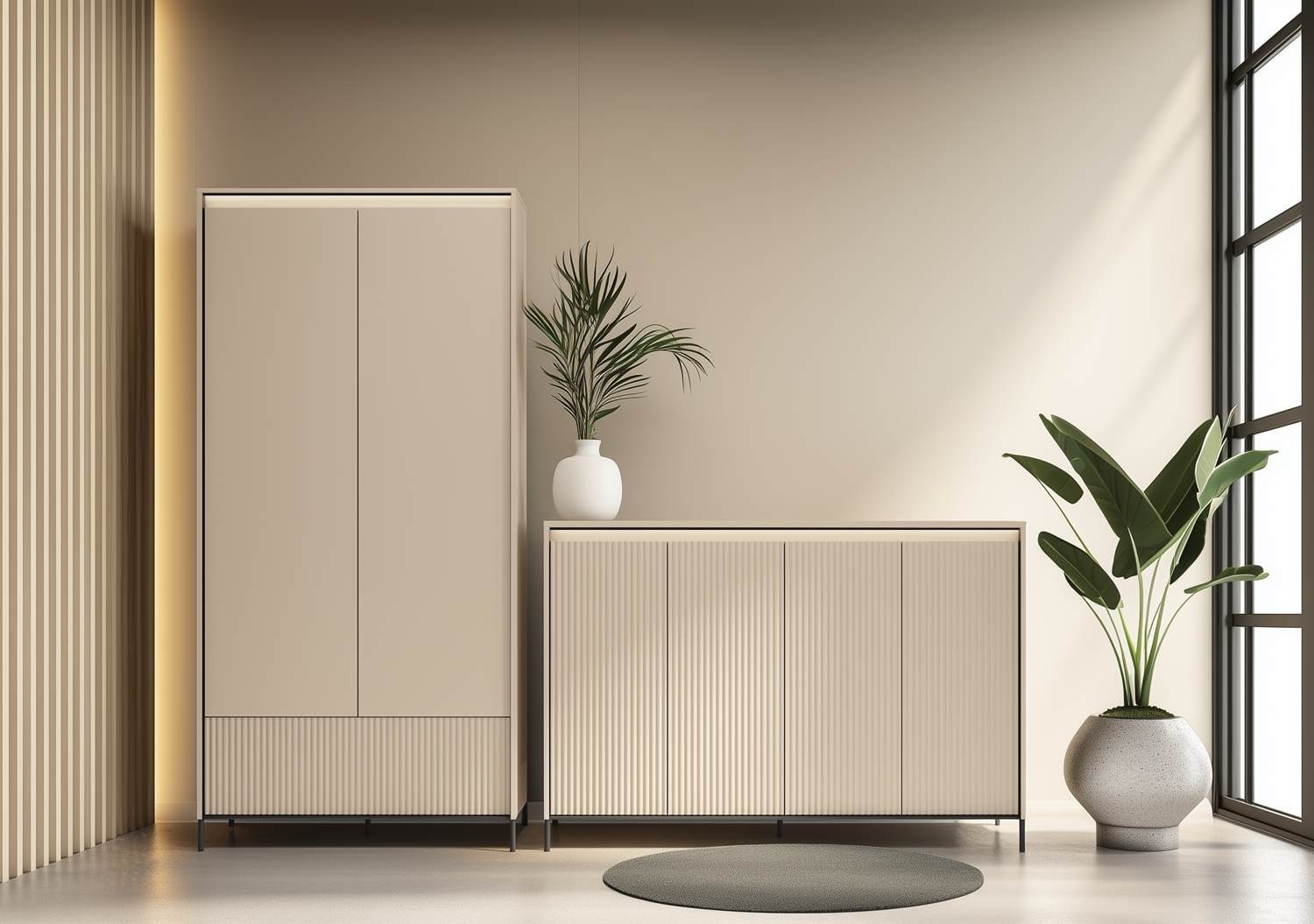 Breite Kommode TREND 4D mit LED-Beleuchtung