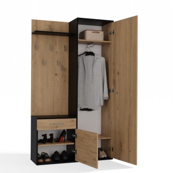 Garderobe für den Flur DEMO mit Spiegel