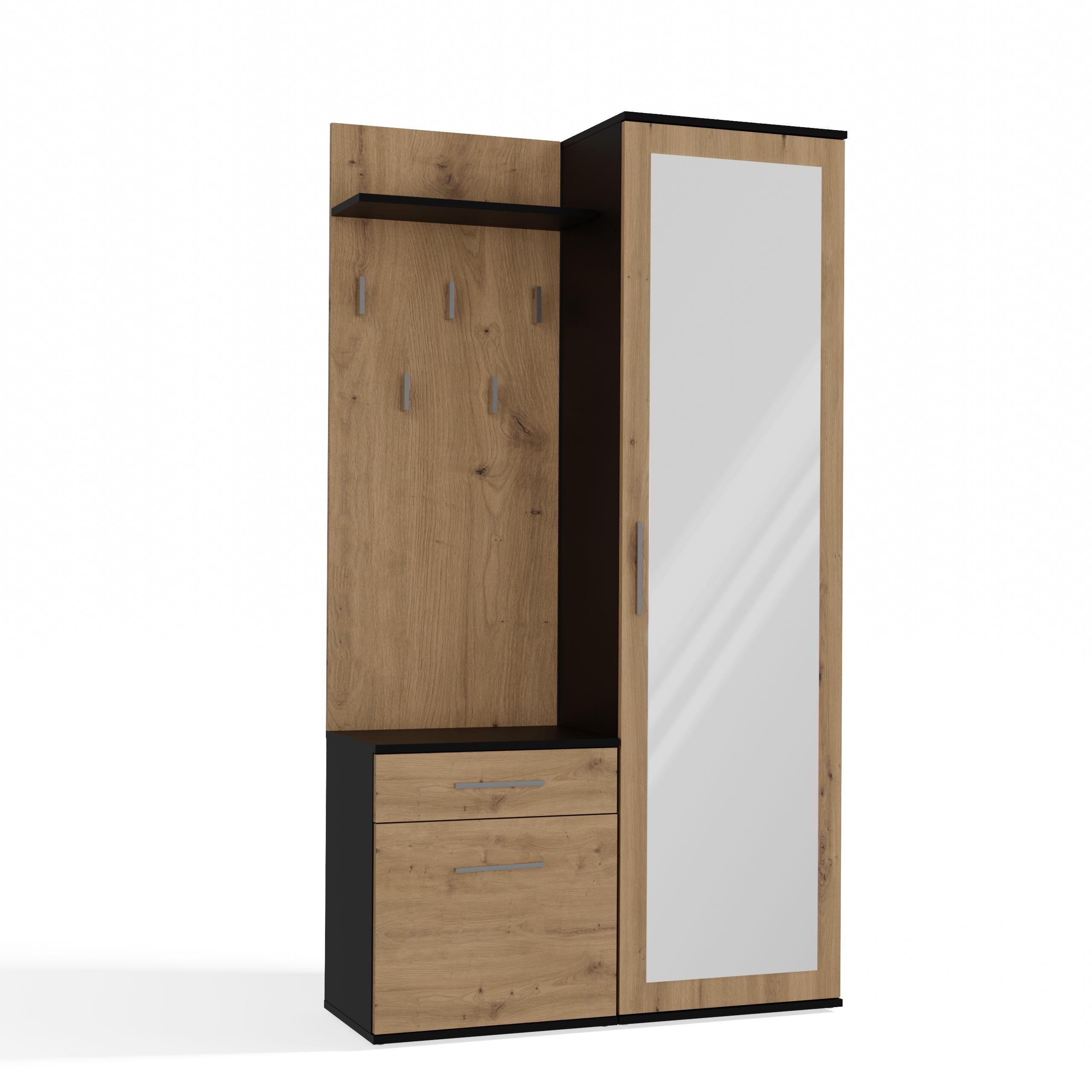 Garderobe für den Flur DEMO mit Spiegel