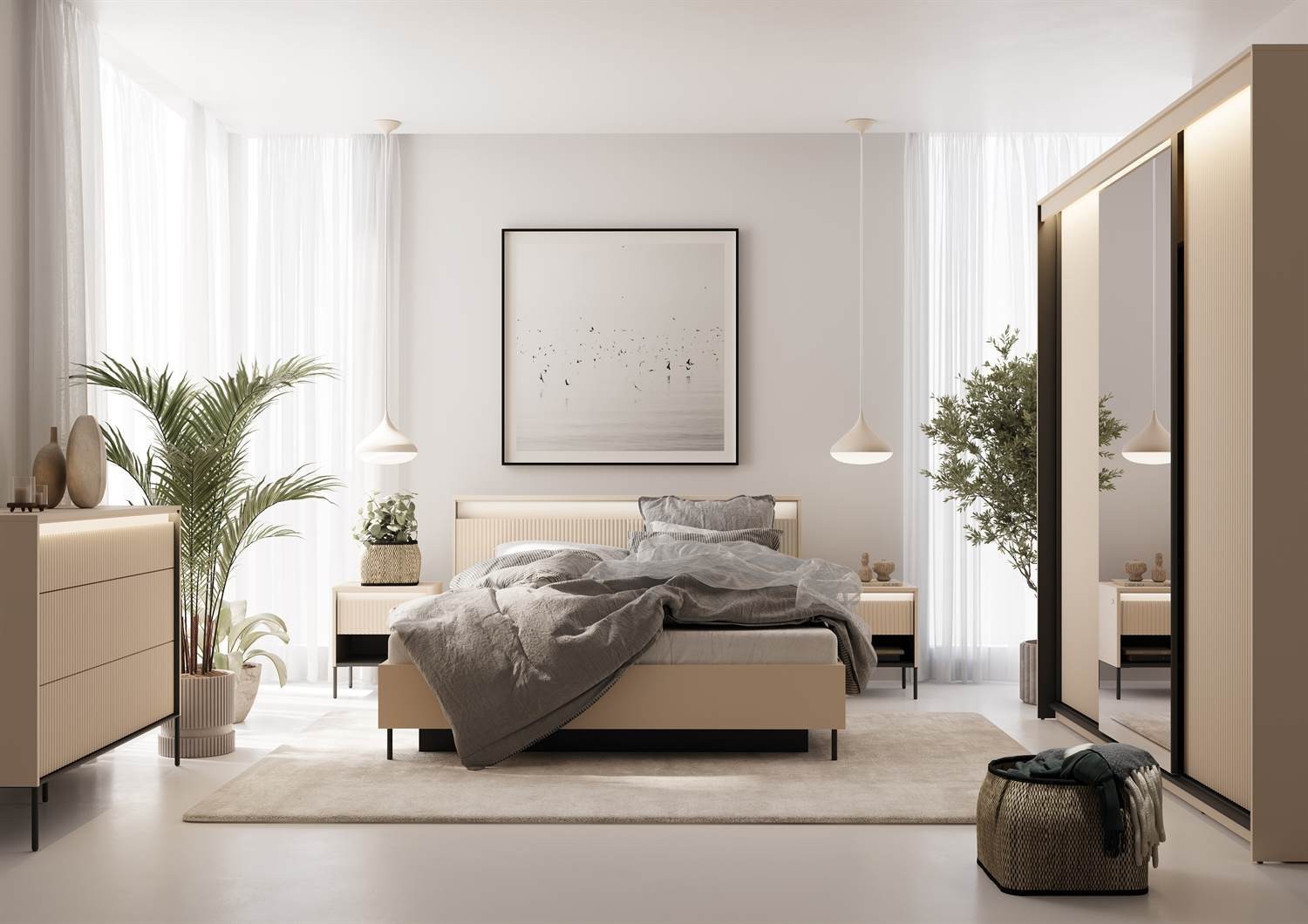 Bett TREND 160x200 mit LED-Beleuchtung