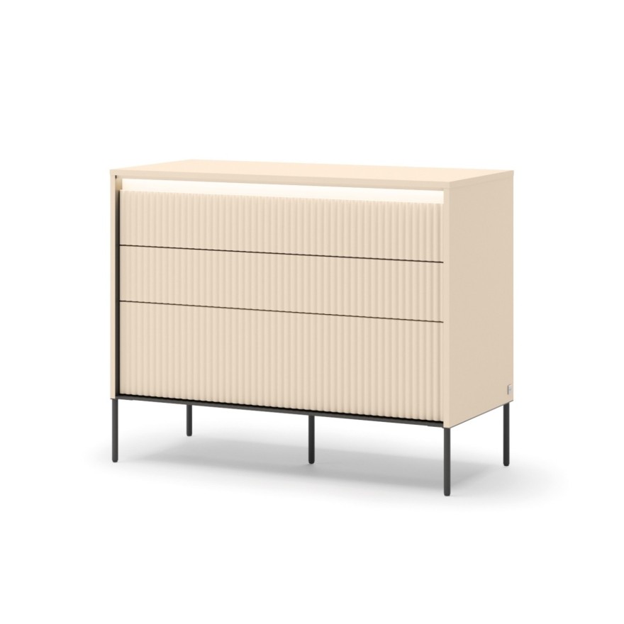 Kommode mit Schubladen TREND 3S mit LED-Beleuchtung