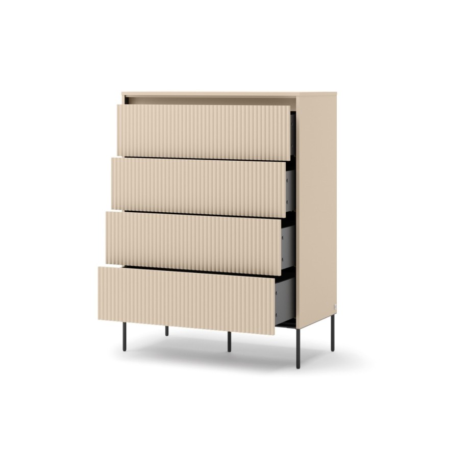 Kommode TREND 4S mit Schubladen und LED-Beleuchtung