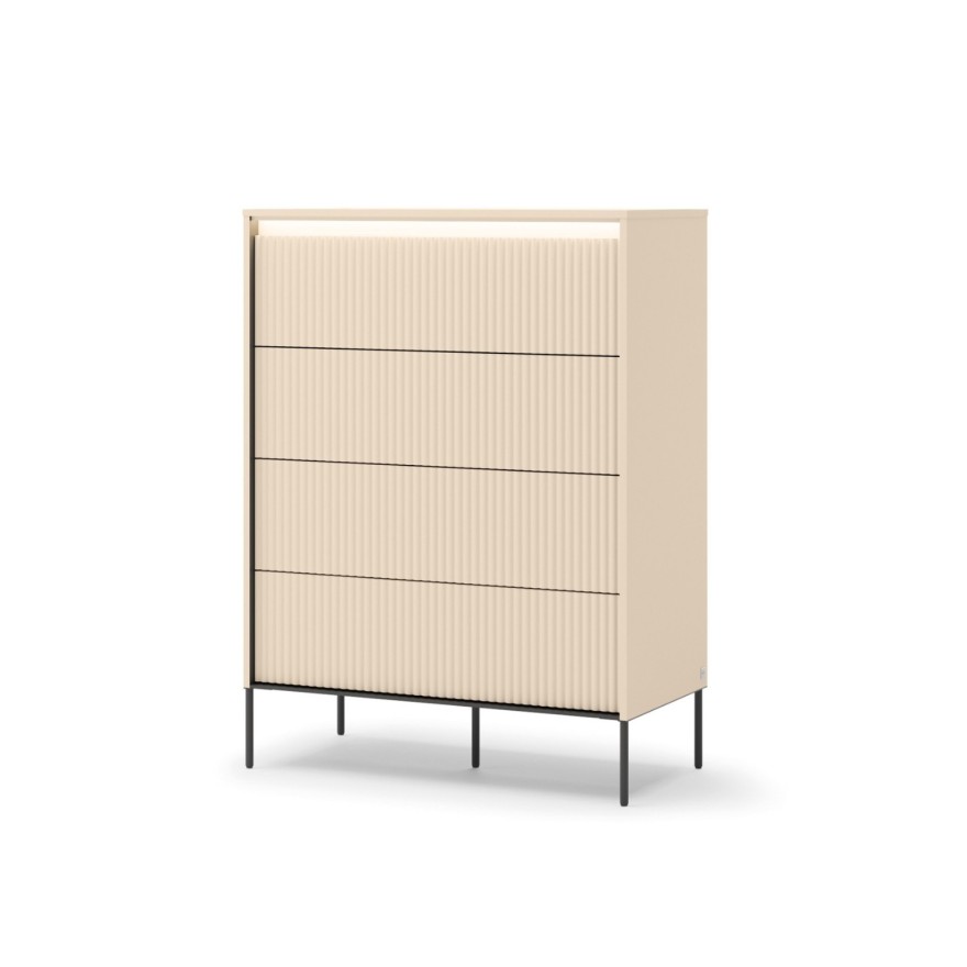 Kommode TREND 4S mit Schubladen und LED-Beleuchtung