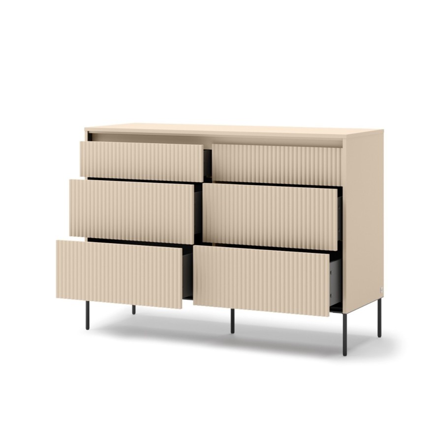 Kommode TREND 6S mit Schubladen und LED-Beleuchtung