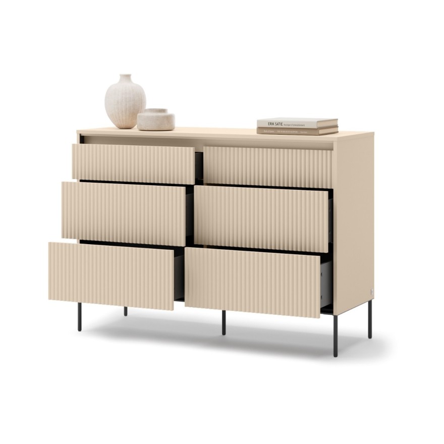 Kommode TREND 6S mit Schubladen und LED-Beleuchtung