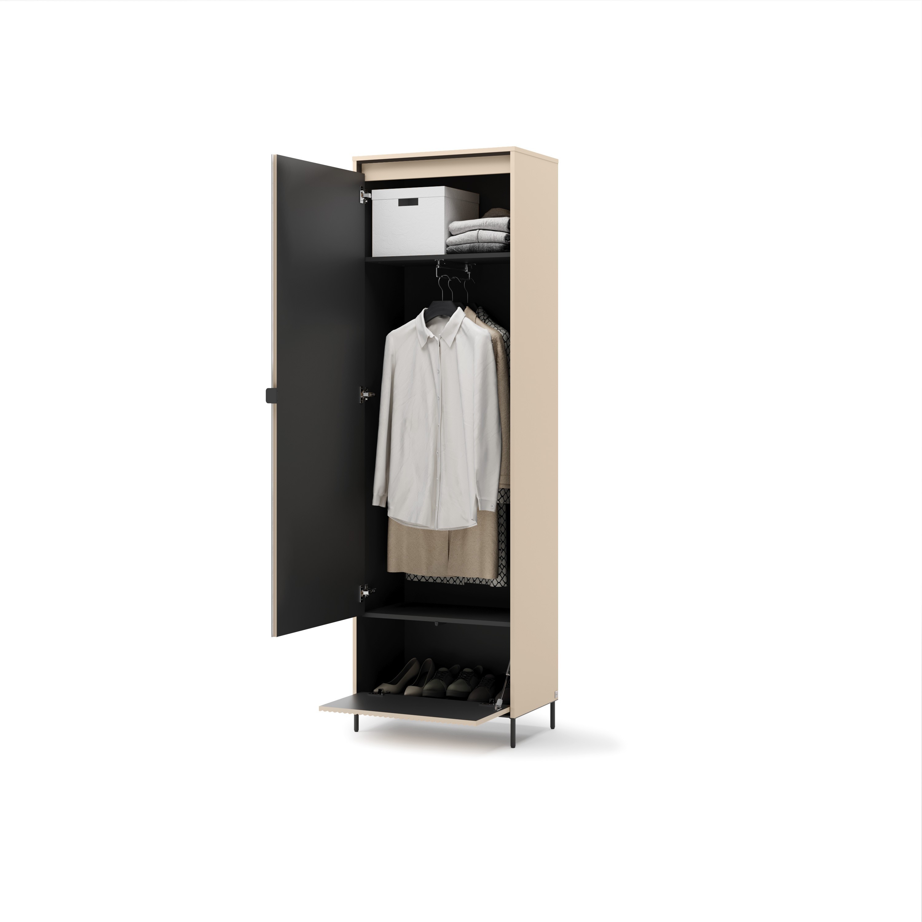 Kleiderschrank TREND mit Spiegel und LED-Beleuchtung