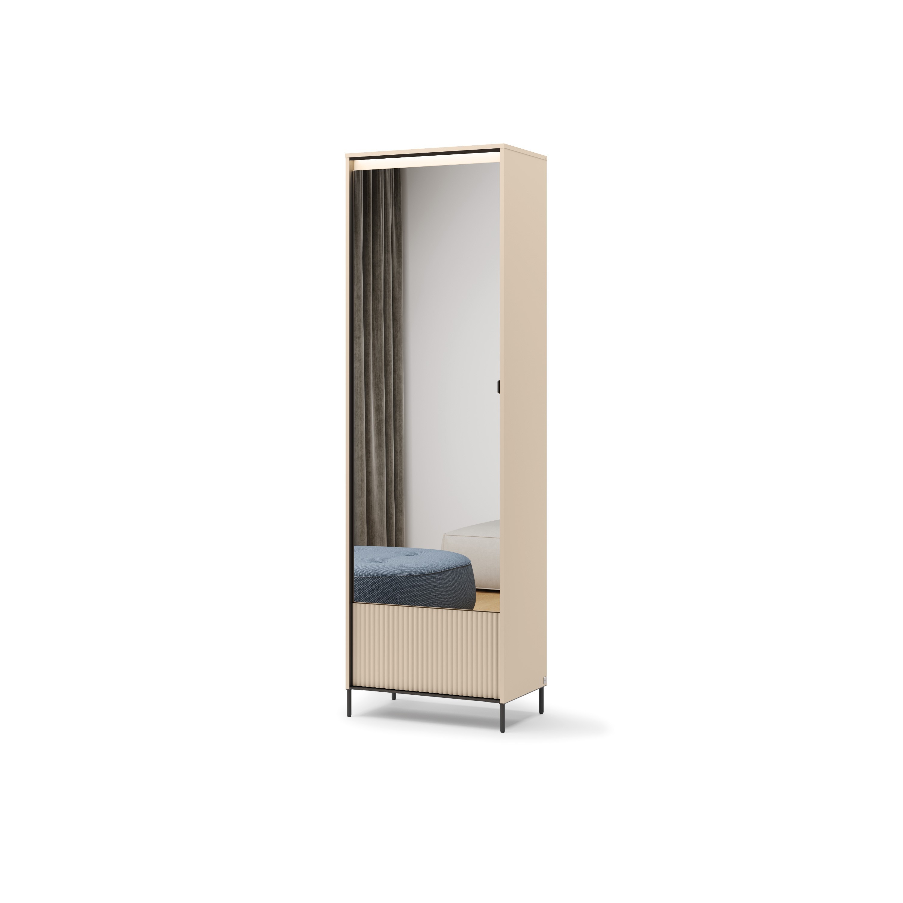 Kleiderschrank TREND mit Spiegel und LED-Beleuchtung