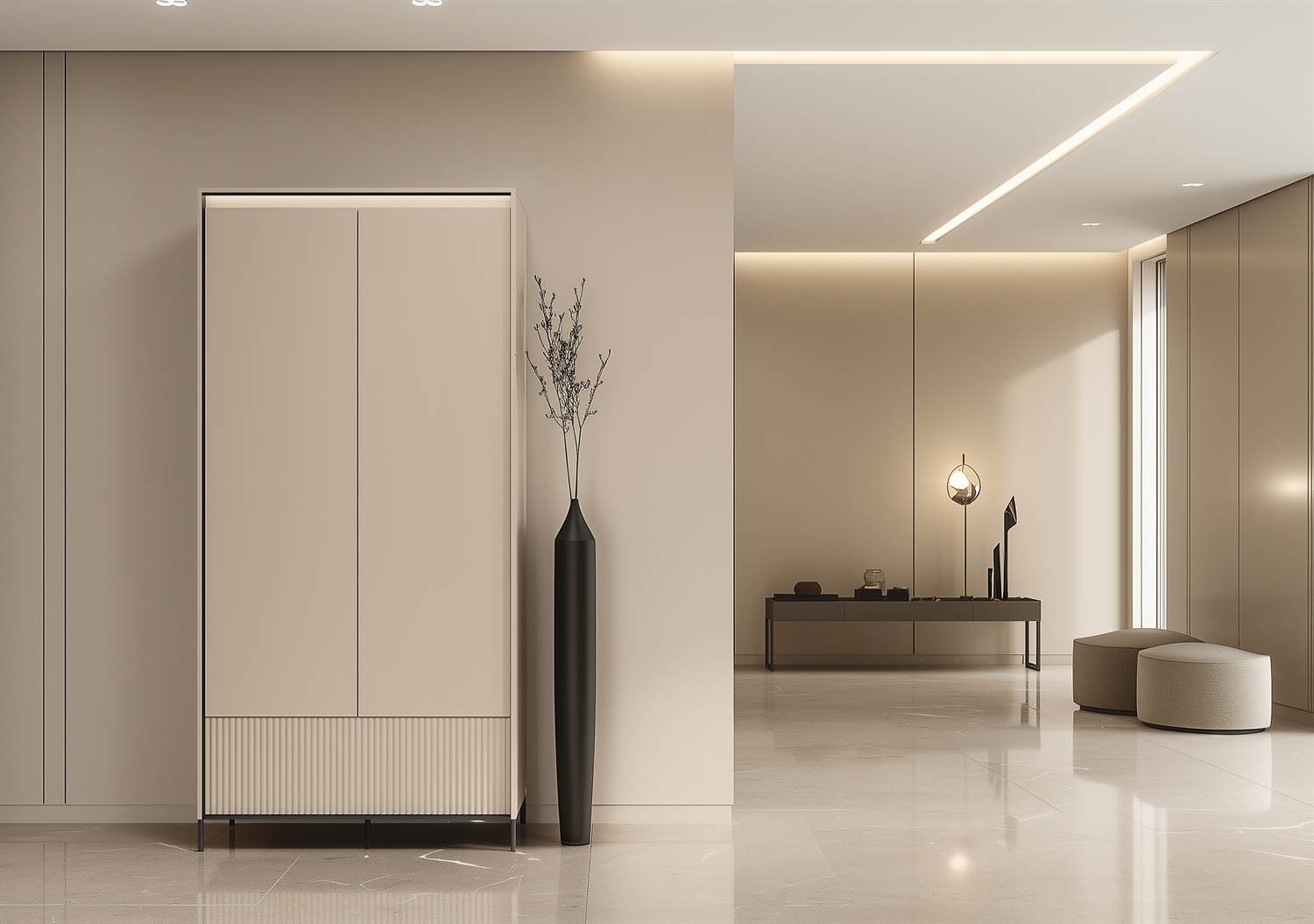 Kleiderschrank TREND 2D1S mit LED-Beleuchtung