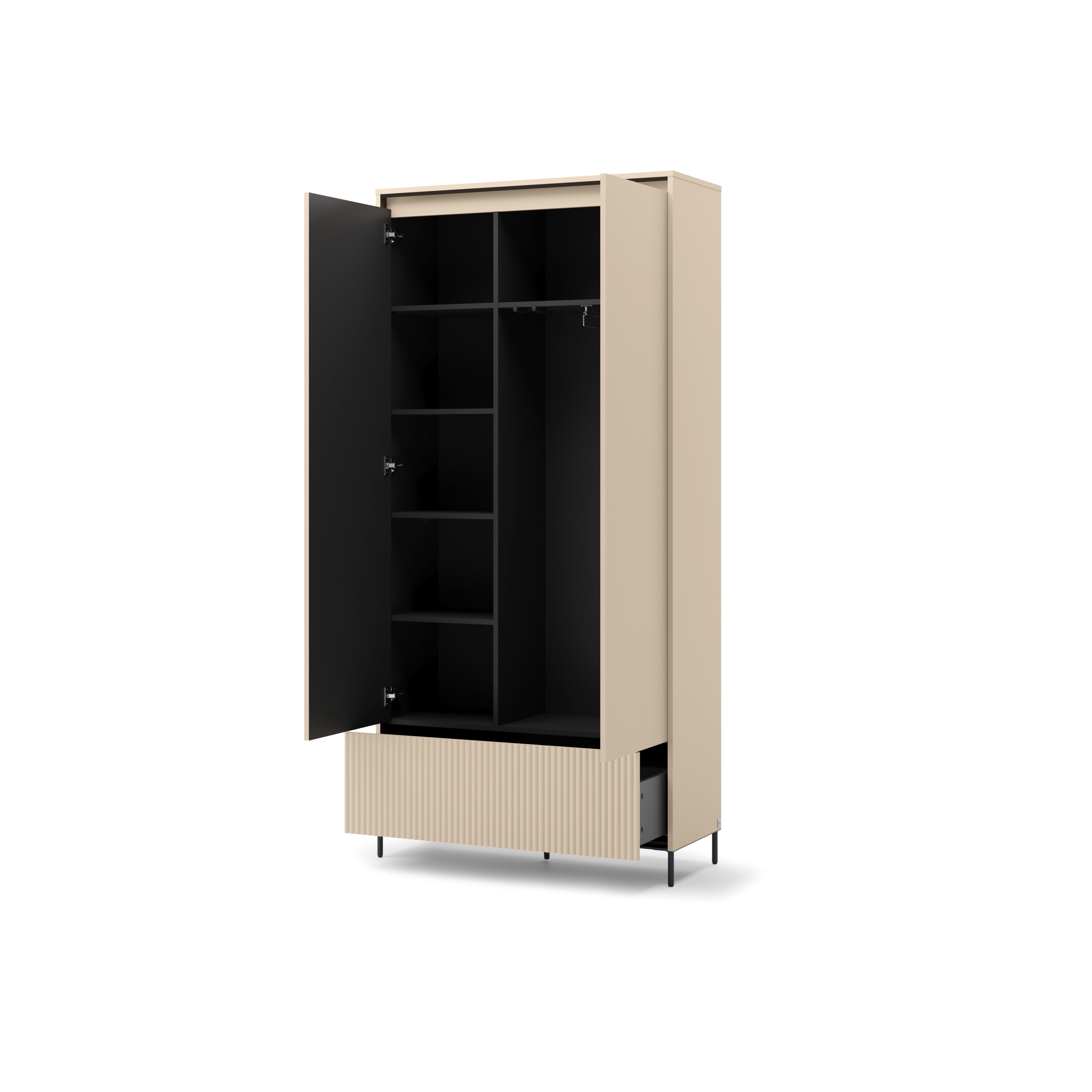 Kleiderschrank TREND 2D1S mit LED-Beleuchtung