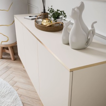 Dreitürige Kommode auf goldenen Beinen OXFORD K160