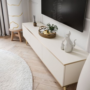 TV-Schrank OXFORD III 175 cm auf goldenen Beinen