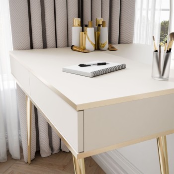 Schminktisch OXFORD mit Spiegel und LED-Beleuchtung