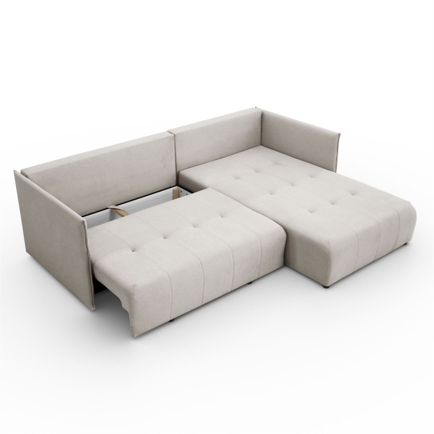 Ecksofa APOLLO L mit Schlaffunktion und Bettzeugkasten