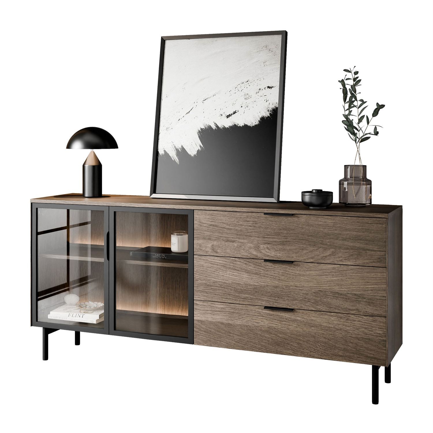 Kommode LINEA LOFT mit LED-Beleuchtung