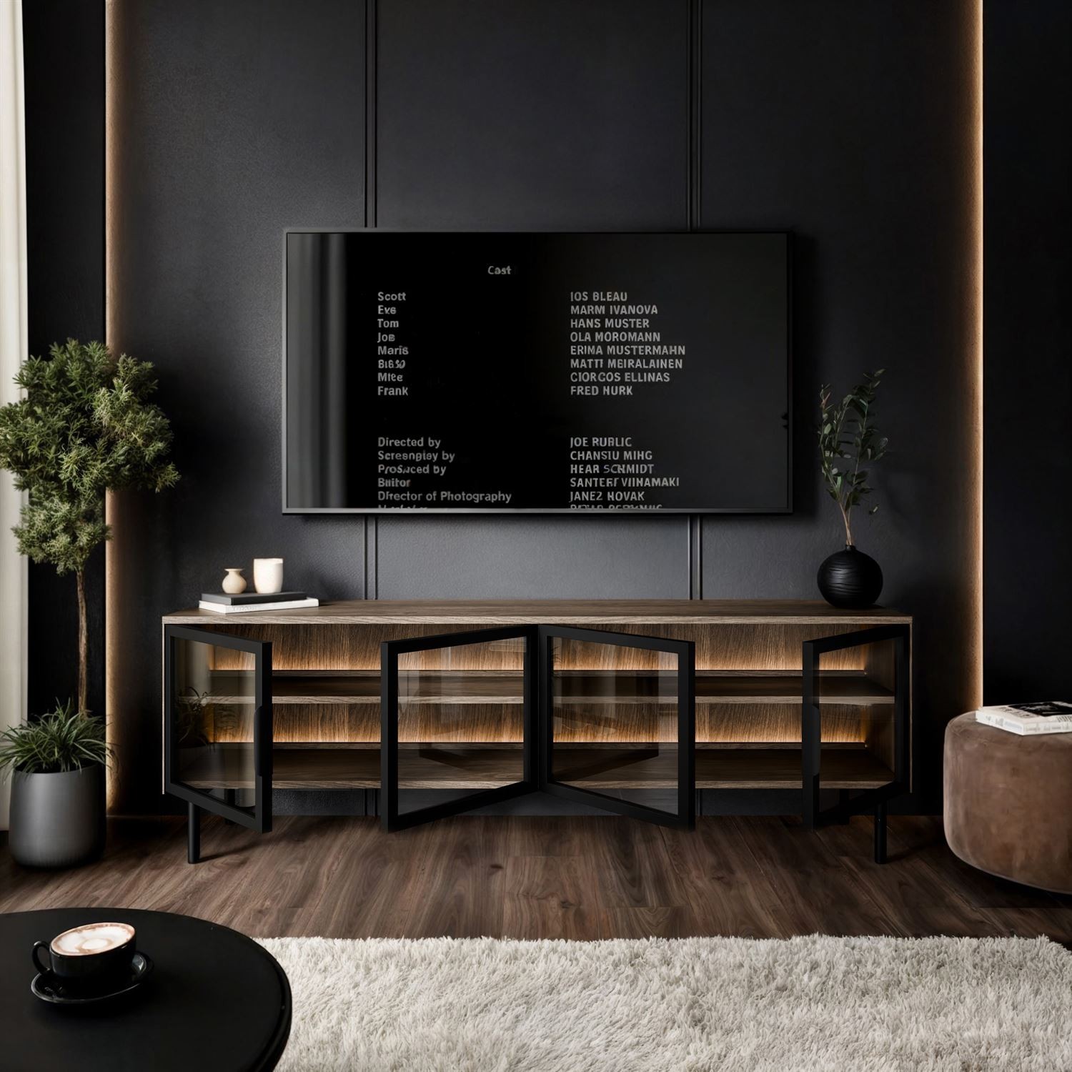 TV-Schrank LINEA LOFT mit LED-Beleuchtung