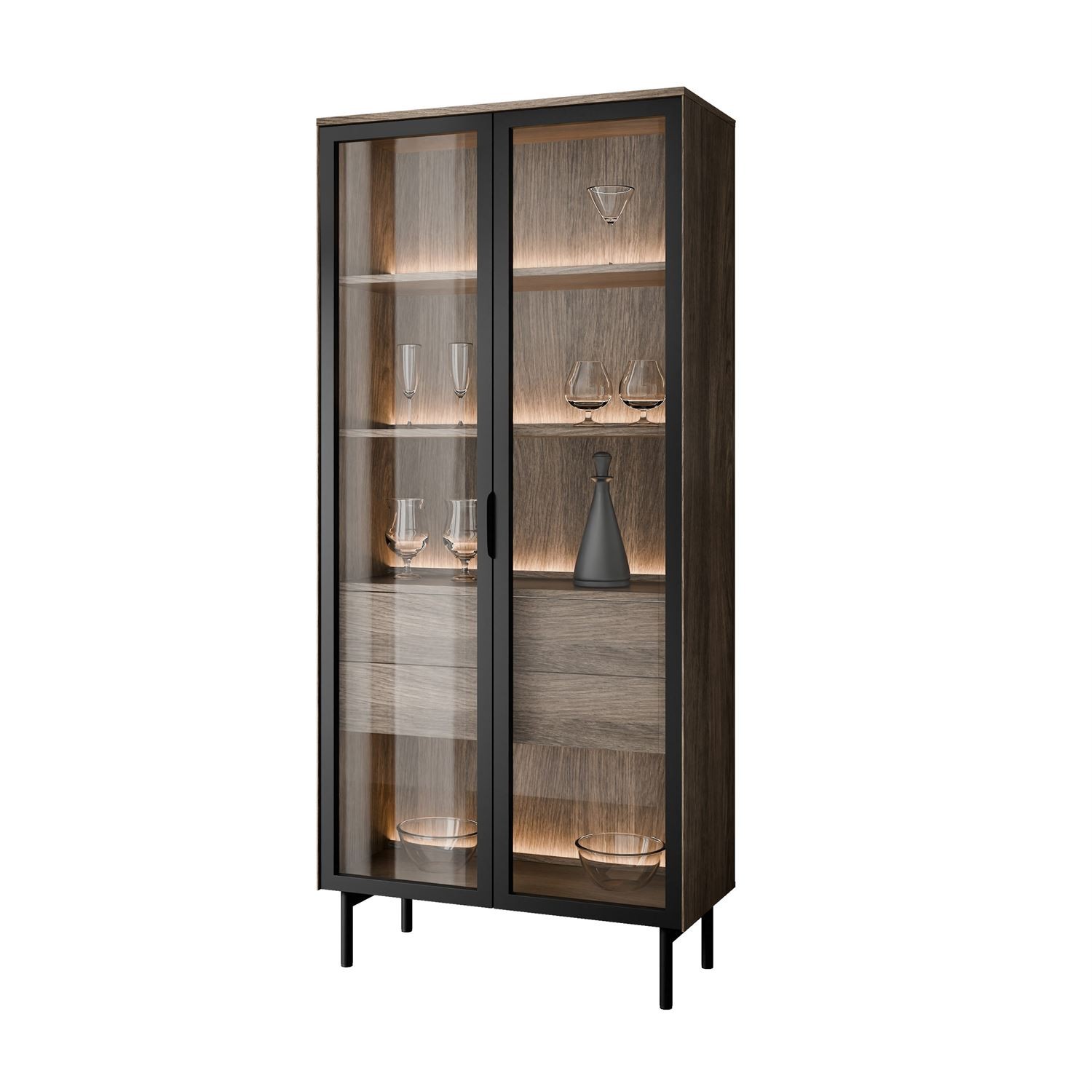Vitrine LINEA LOFT mit LED-Beleuchtung