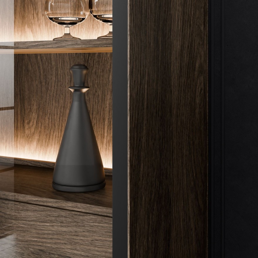 Vitrine LINEA LOFT mit LED-Beleuchtung