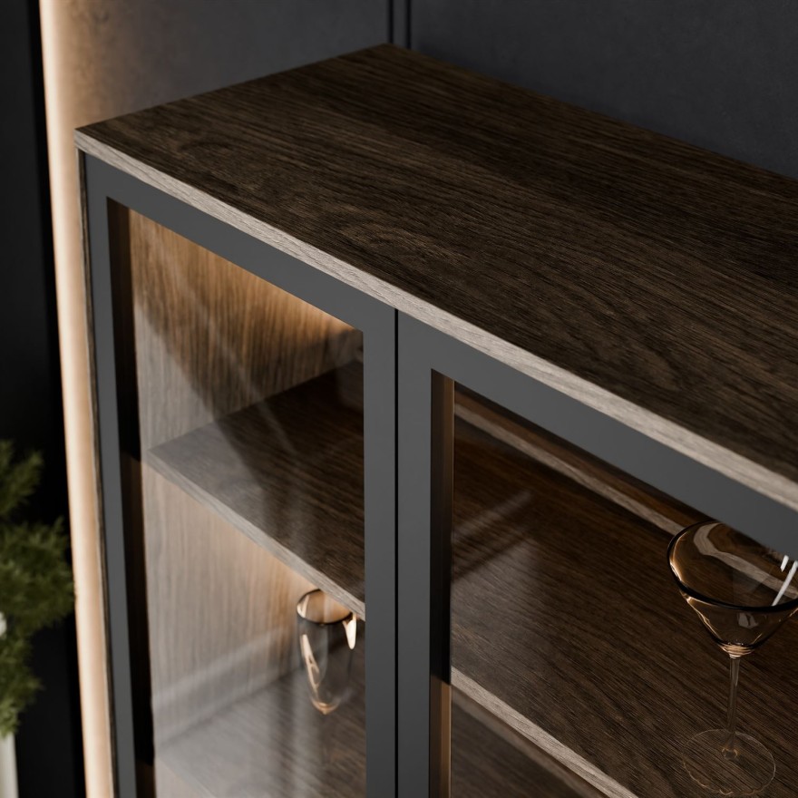 Vitrine LINEA LOFT mit LED-Beleuchtung