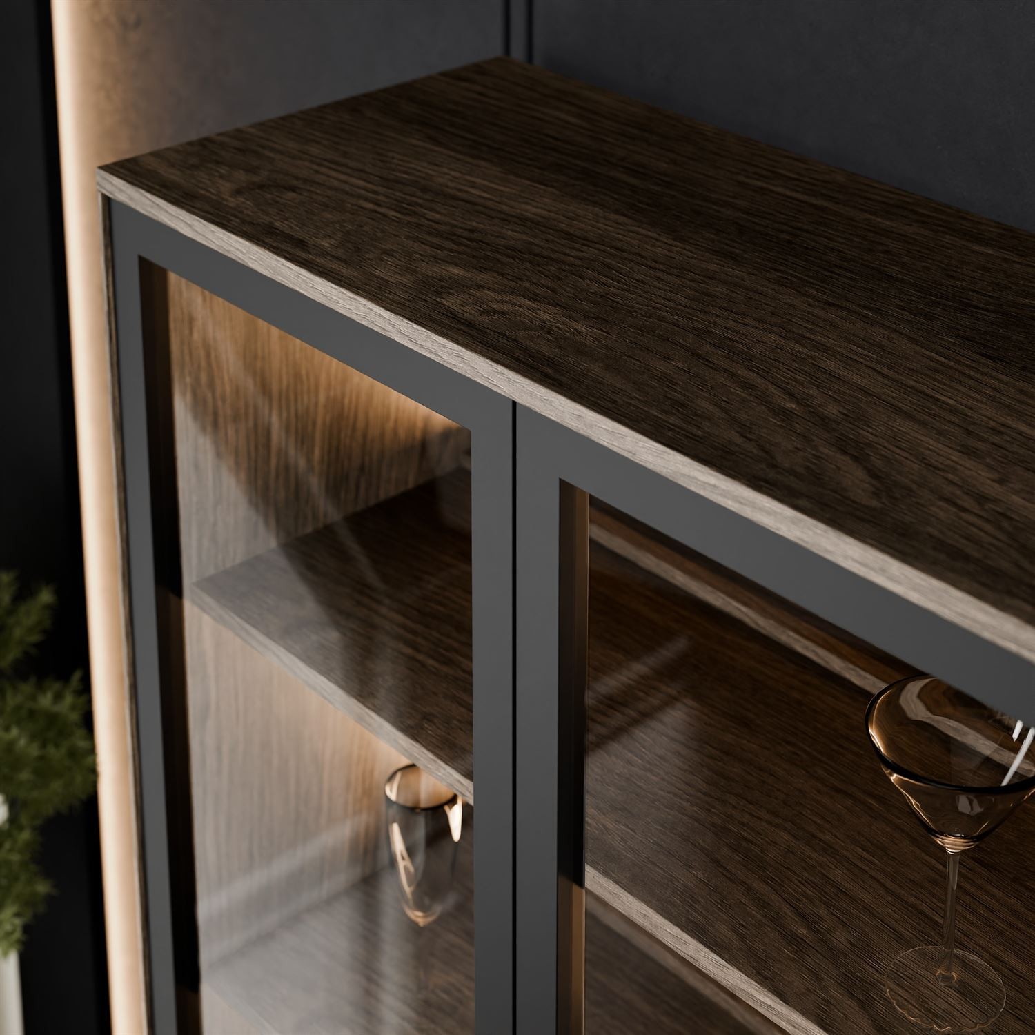 Vitrine LINEA LOFT mit LED-Beleuchtung