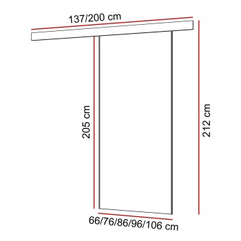 Schiebetür HINOKI mit Griff