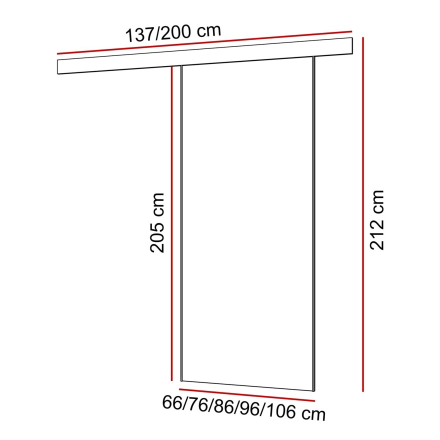 Schiebetür HINOKI mit Griff