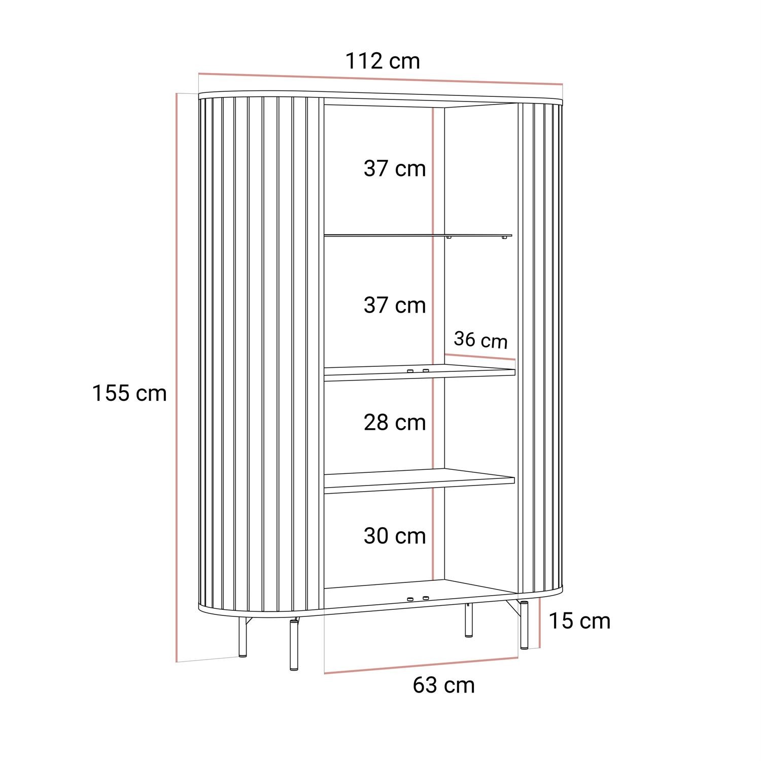 Vitrine ELODIE mit LED-Beleuchtung