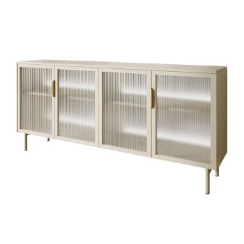 Verglaste Kommode LINEA mit LED-Beleuchtung