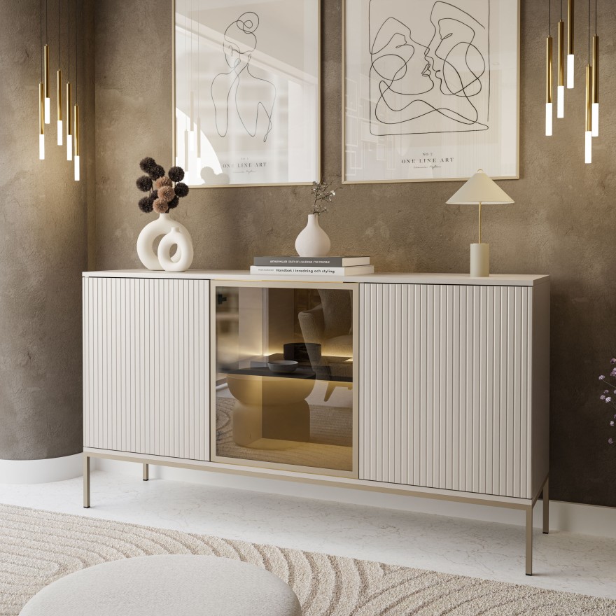 Kommode ECLIPSE K154 Kaschmir mit Beleuchtung