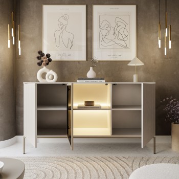 Kommode ECLIPSE K154 Kaschmir mit Beleuchtung