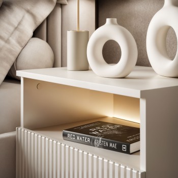 Nachttisch ECLIPSE S54 mit Beleuchtung Kaschmir