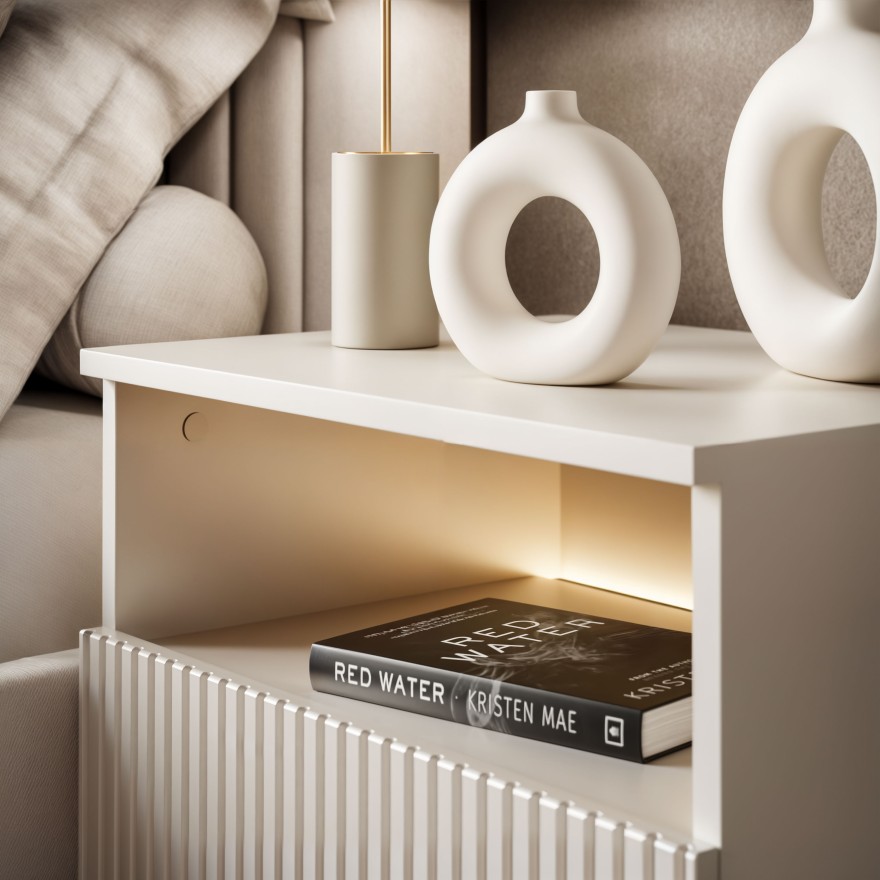 Nachttisch ECLIPSE S54 mit Beleuchtung Kaschmir