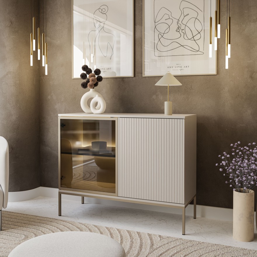 Kommode ECLIPSE K104 mit Beleuchtung Kaschmir